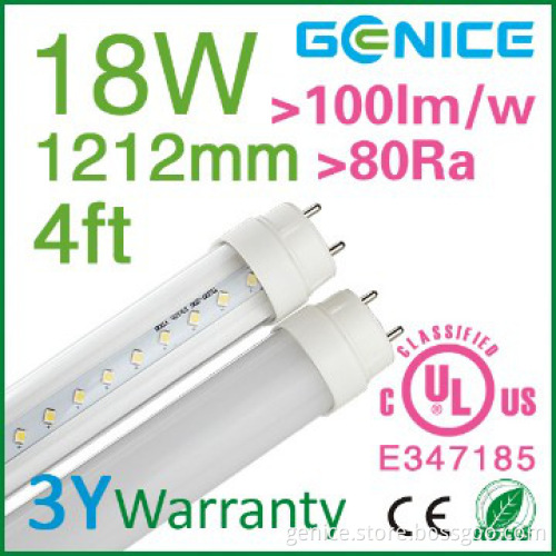 LED tube T8/T10 1200mm daylight 18W led tube light with bi-pin